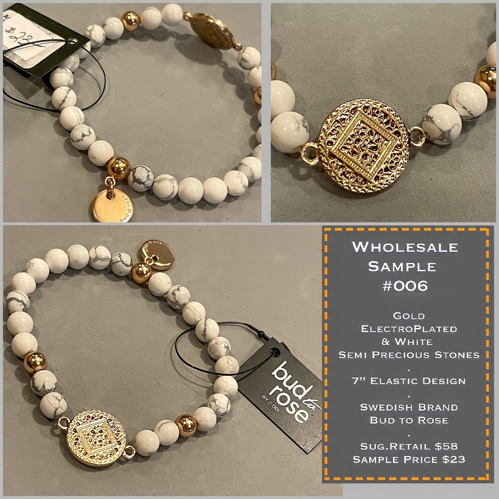 Gold Filigree & Semi Precious Stone Bracelet